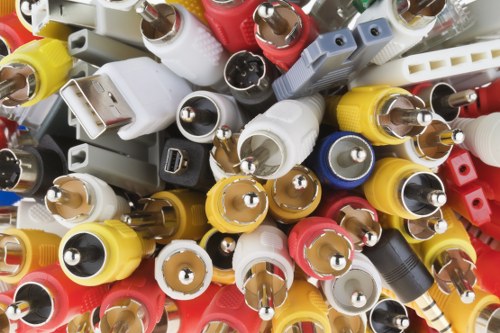 Recycled materials ready for processing at a local MRF